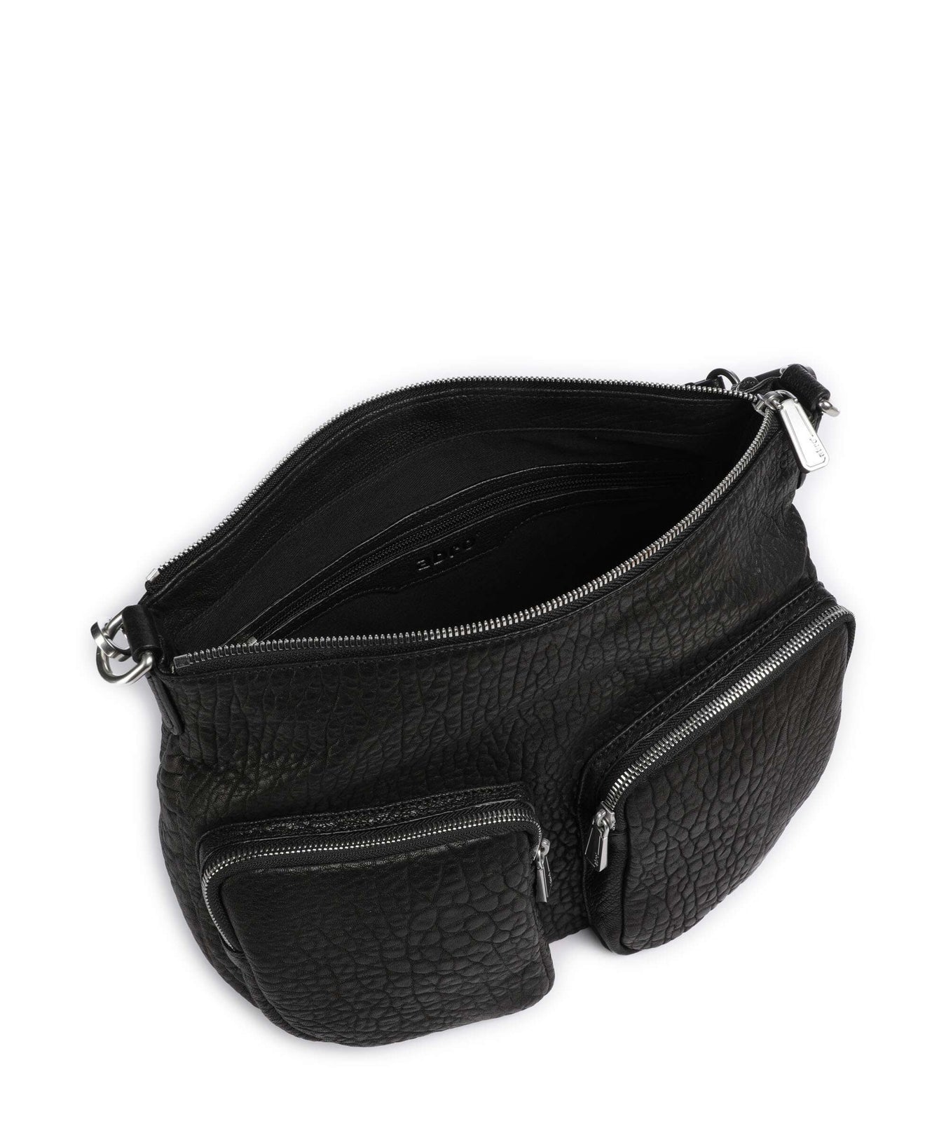 Abro Bubble Cargo Hobo bag black/nickel