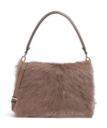 Abro Shearling Astor Axelremsväska camel