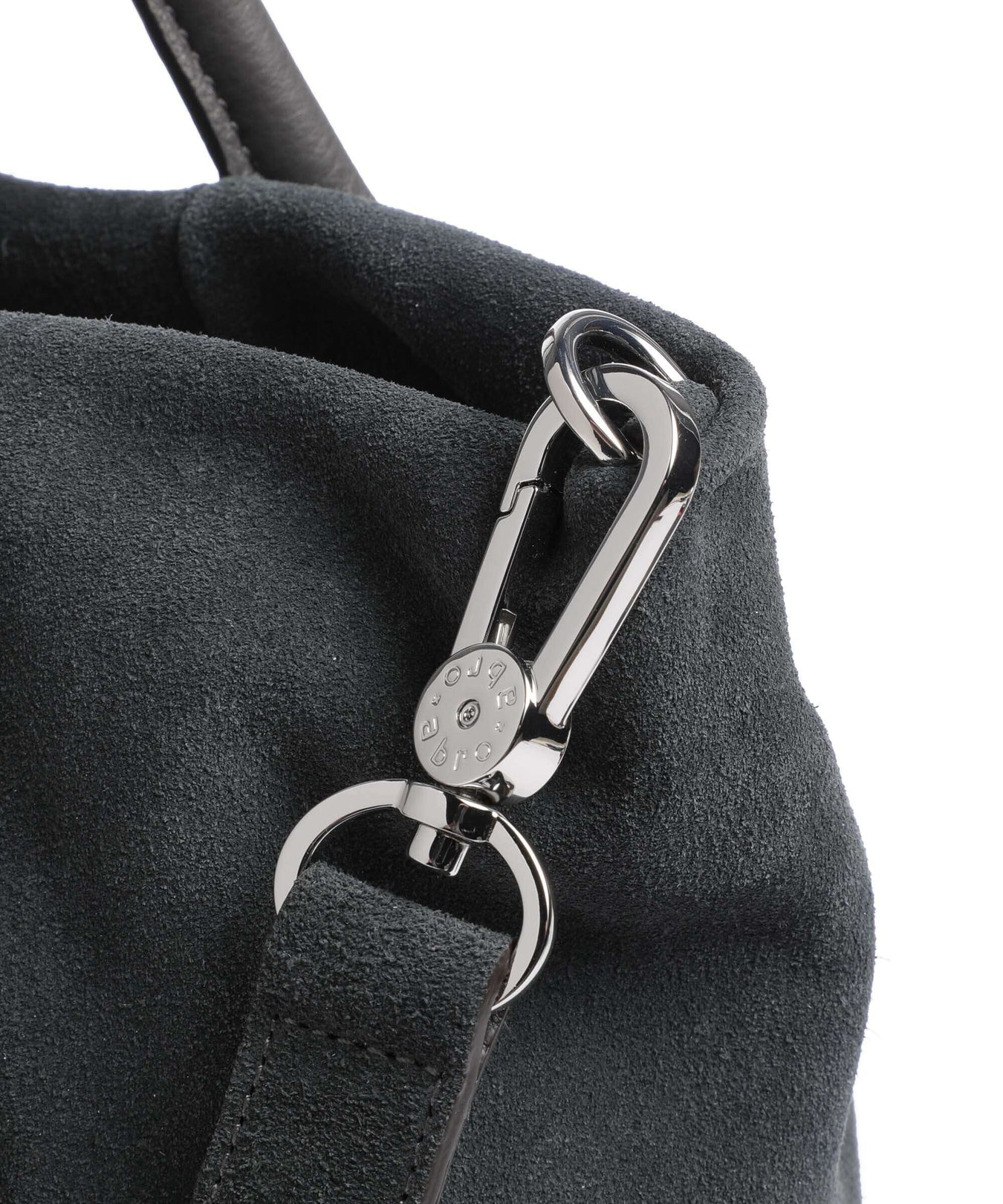 Abro Suede Willow Handbag grey