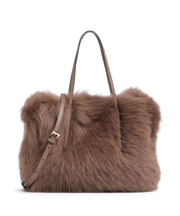 Abro Shearling Noelle Handväskor camel
