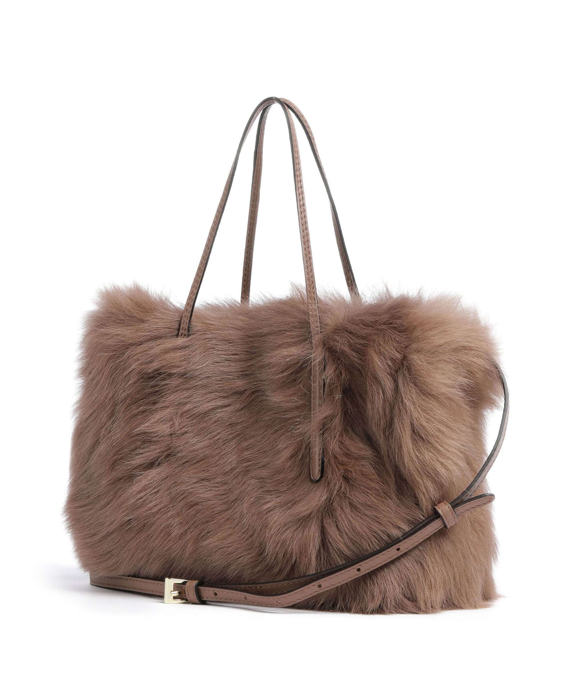 Abro Shearling Noelle Handbag camel