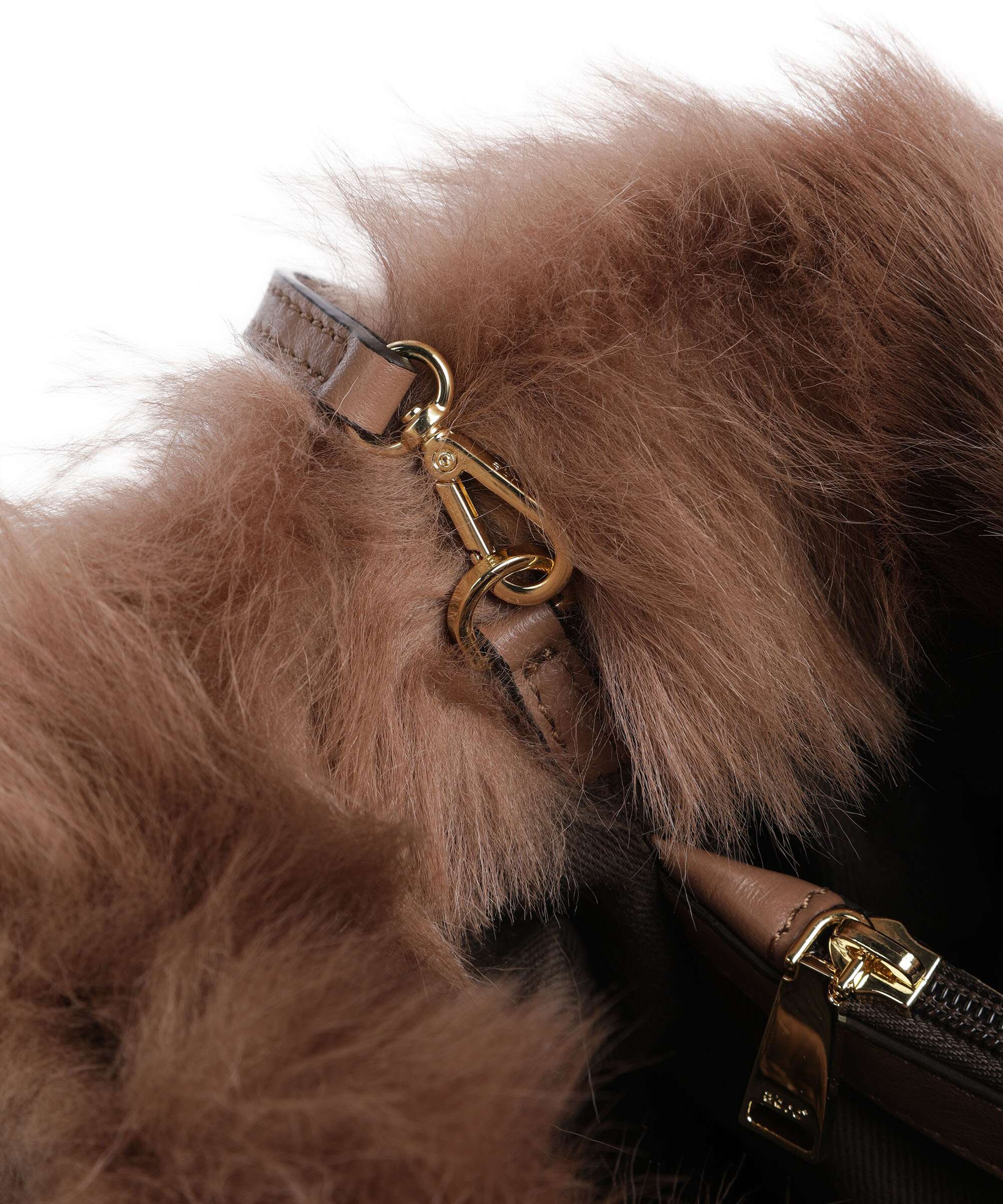 Abro Shearling Noelle Handbag camel