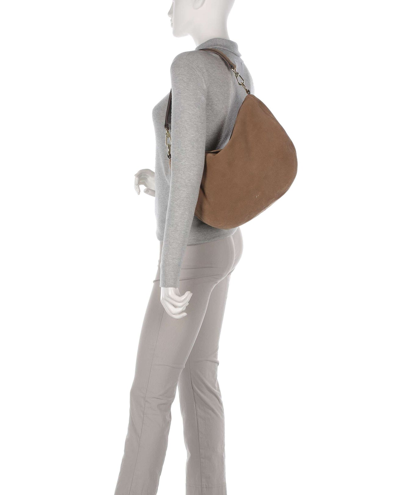 Abro Suede Mina Hobo bag camel