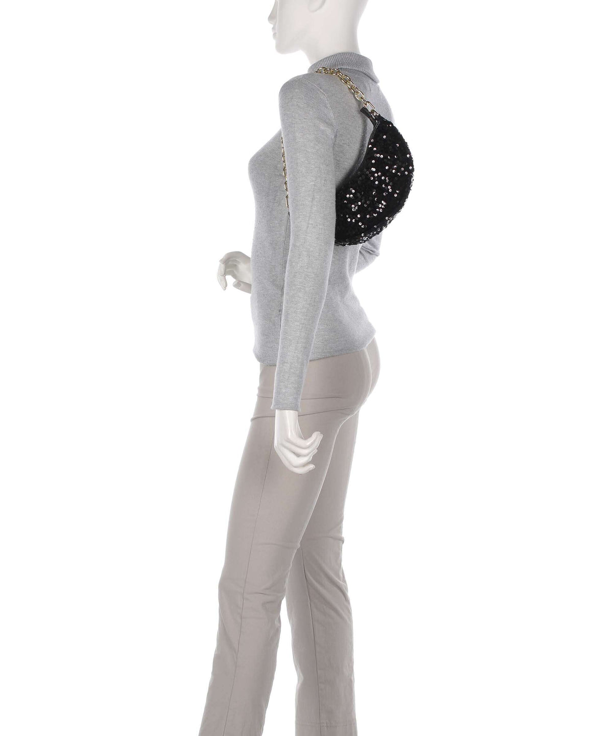 Abro Sequins Moon Shoulder bag black/gold