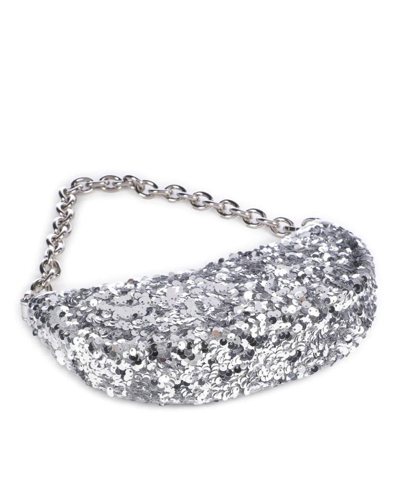 Abro Sequins Moon Shoulder bag silver