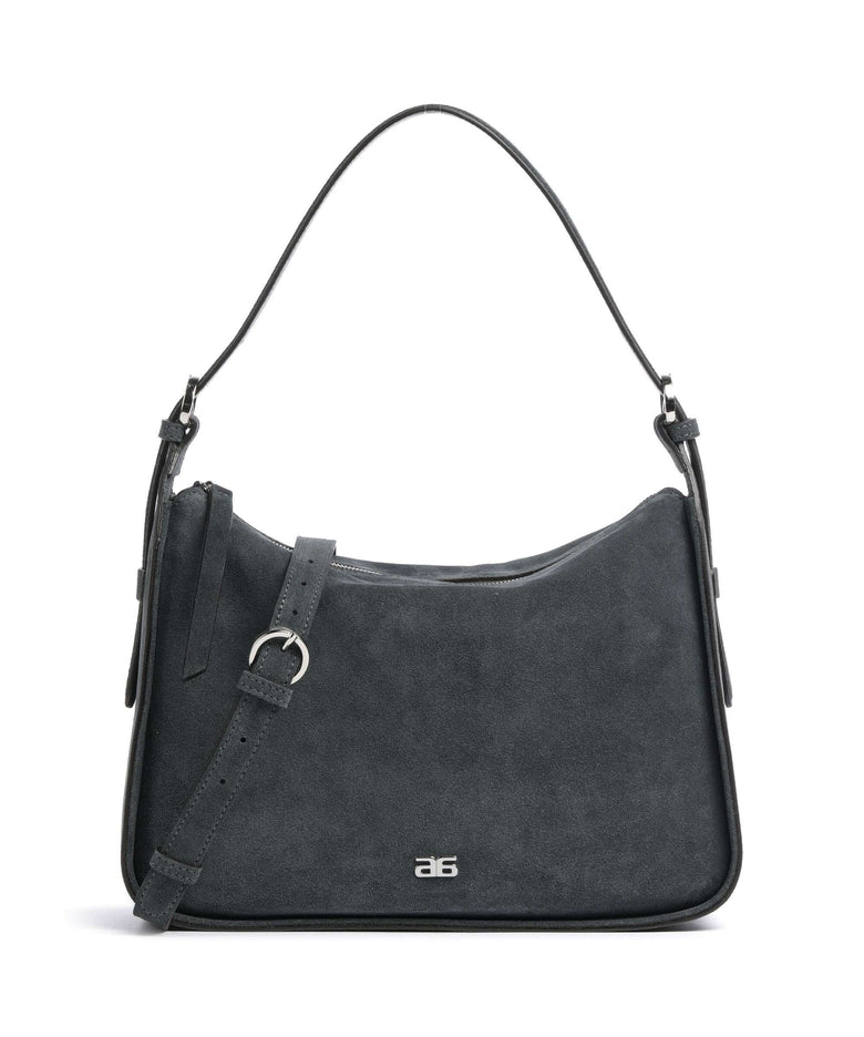 Abro Suede Best Friend Hobo bag grey