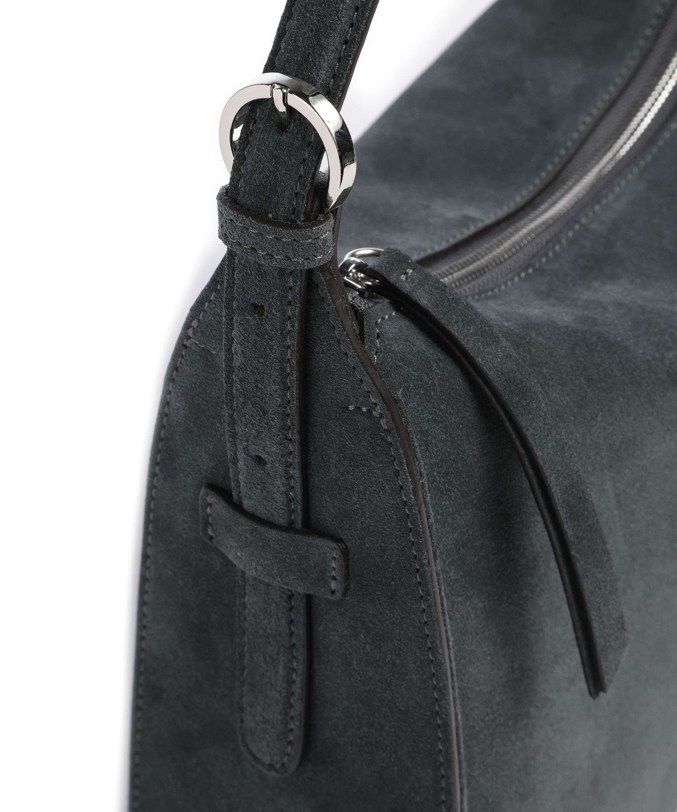 Abro Suede Best Friend Hobo bag grey