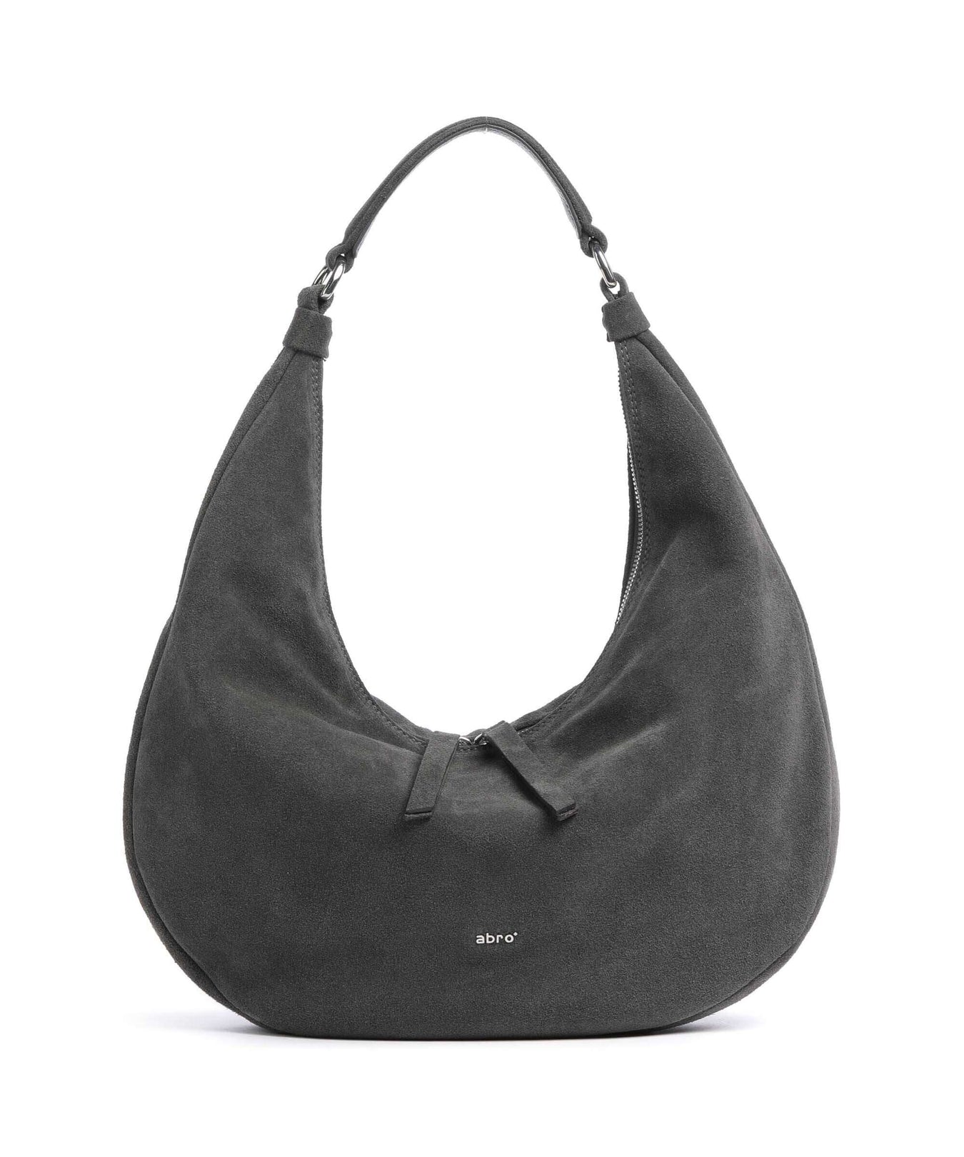 Abro Suede Nana Hobo bag grey