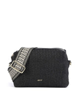 Abro Raffia Kaia Crossover väska black/gold