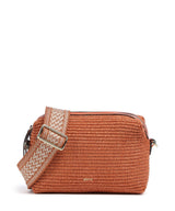 Abro Raffia Kaia Crossover väska orange