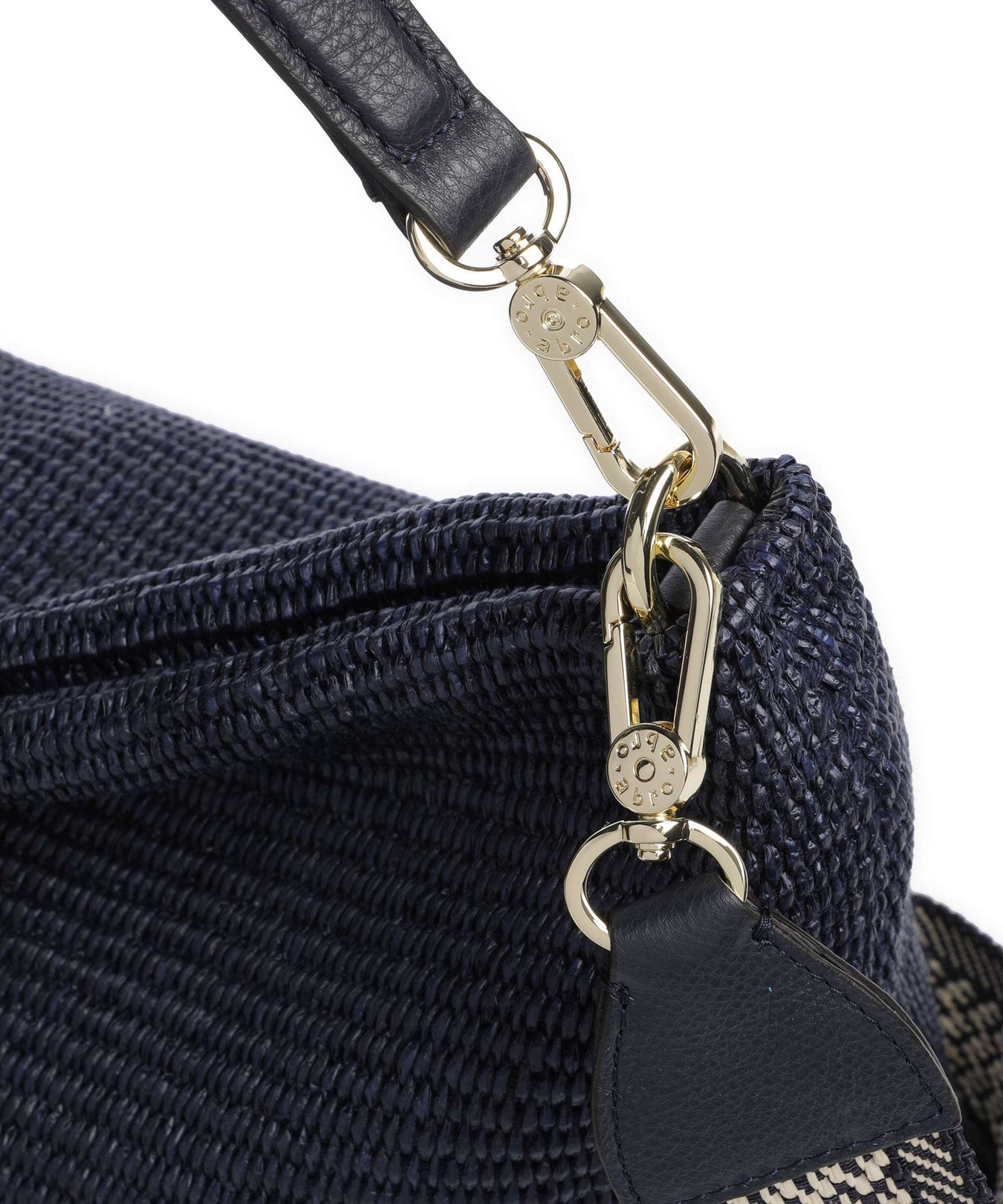 Abro Raffia Kaia Hobo bag navy