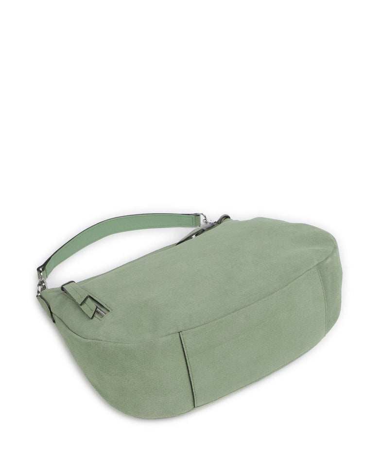Abro Suede Juna Hobo bag green