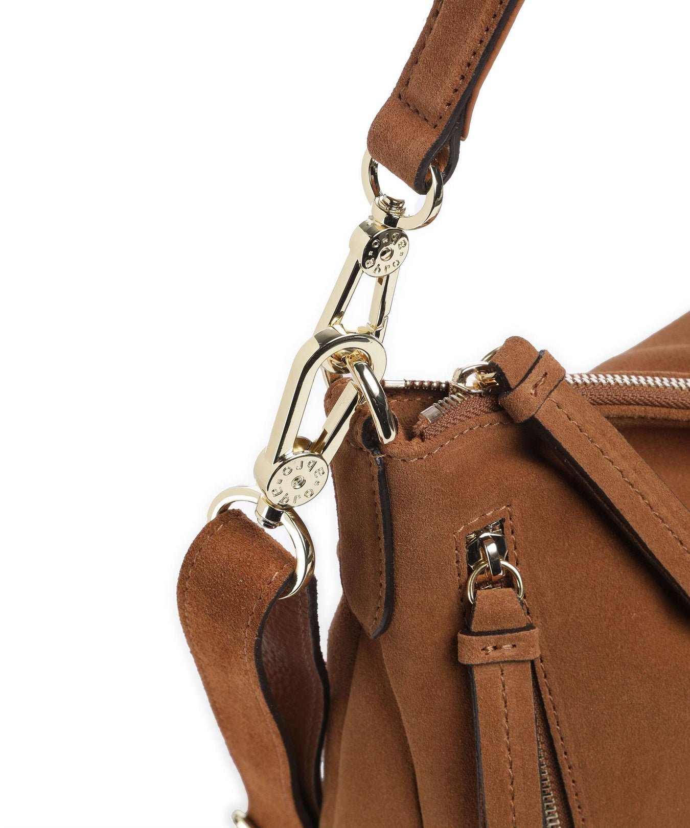 Abro Suede Juna Hobo bag cuoio