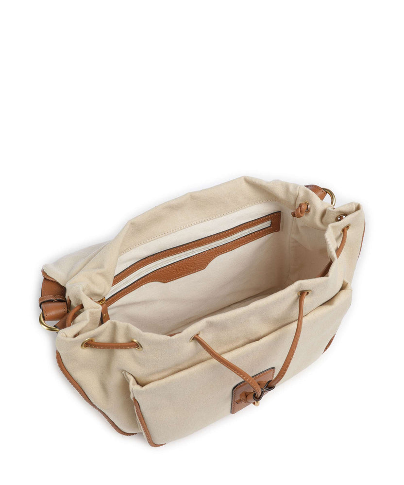 Abro Olana Star Saddle Hobo bag natural/cuoio