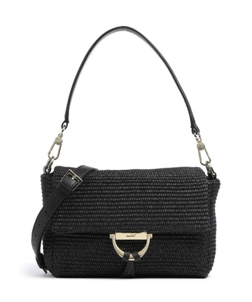 Abro Raffia Temi Axelremsväska black/gold