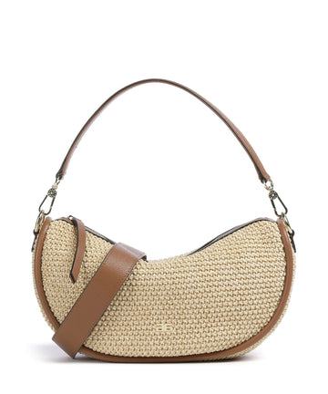 Abro Maglia Raffia Willow Hobo väska natural