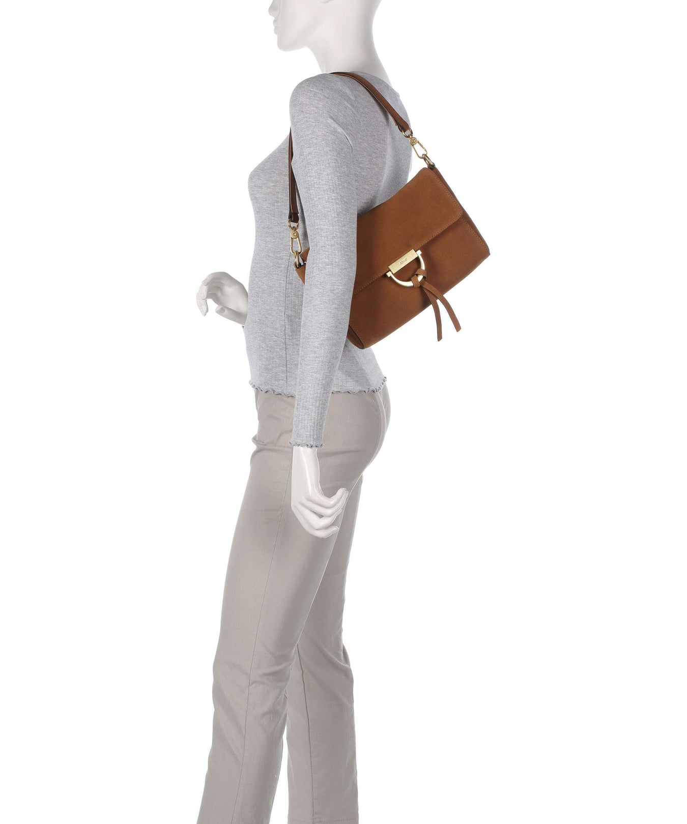 Abro Suede Temi Shoulder bag cuoio