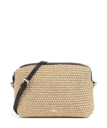 Abro Maglia Raffia Kaia Crossover väska natural/black