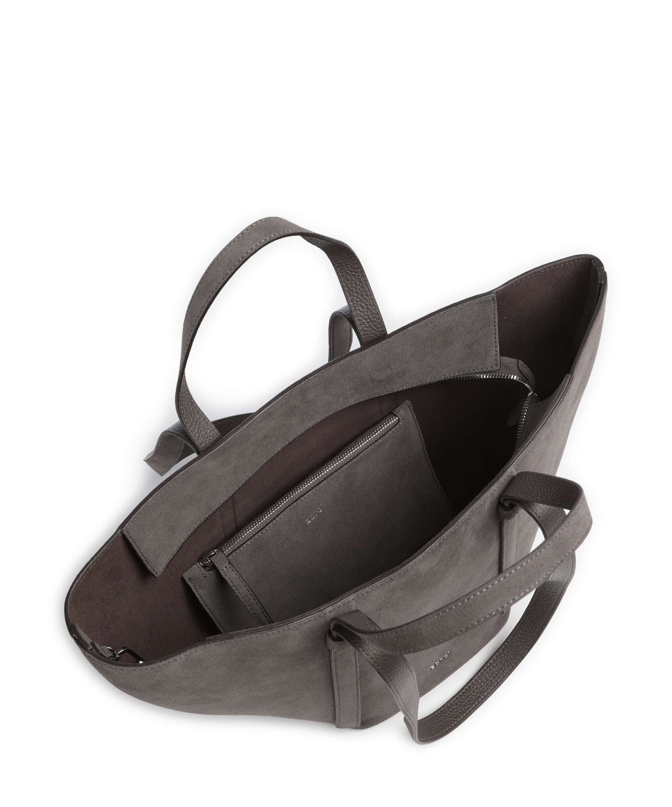 Abro Suede Cosmo Medium Tote bag grey