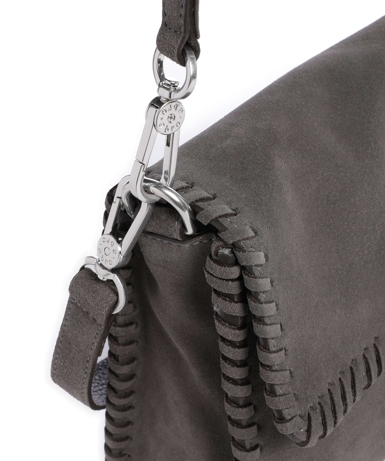Abro Suede Temi Stitch Shoulder bag grey
