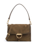 Abro Suede Temi Stitch Axelremsväska military