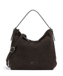 Abro Suede Carina Hobo väska dark brown