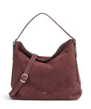 Abro Suede Carina Hobo väska bordeaux