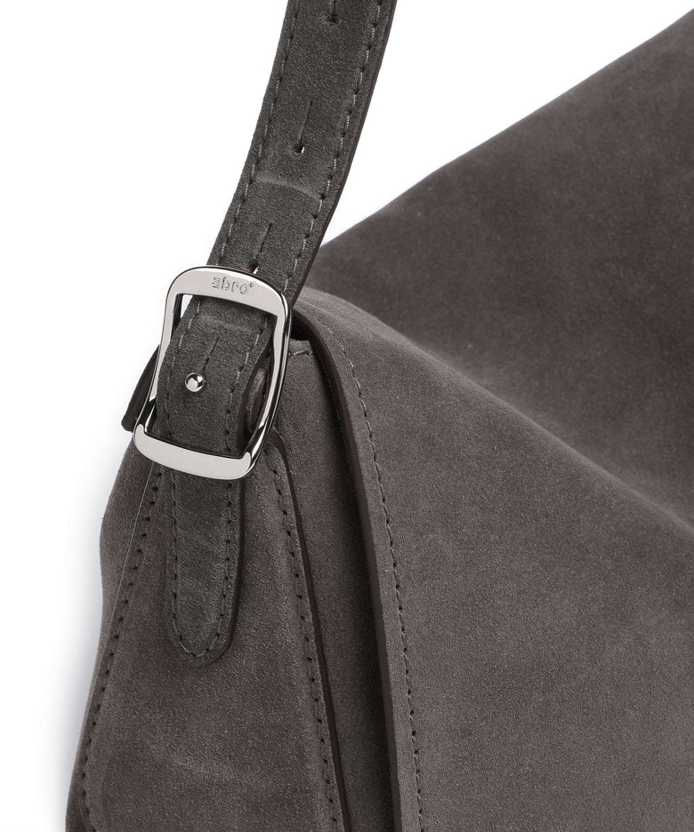 Abro Suede Carina Hobo bag grey