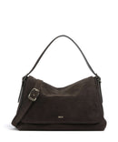 Abro Suede Carina Hobo väska dark brown