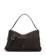 Abro Suede Carina Hobo väska dark brown