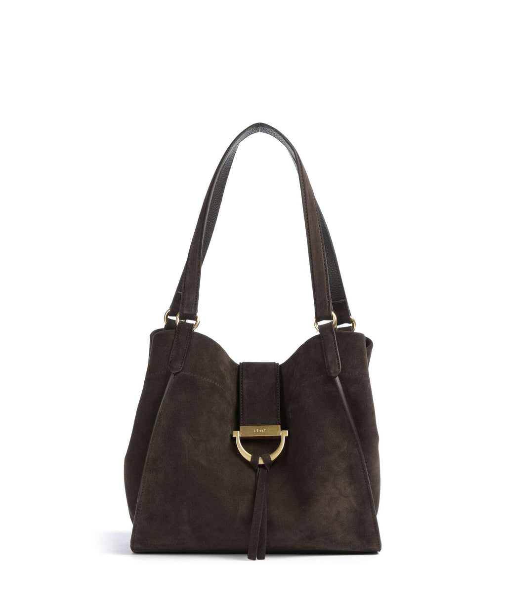 Abro Suede Temi Tote bag dark brown