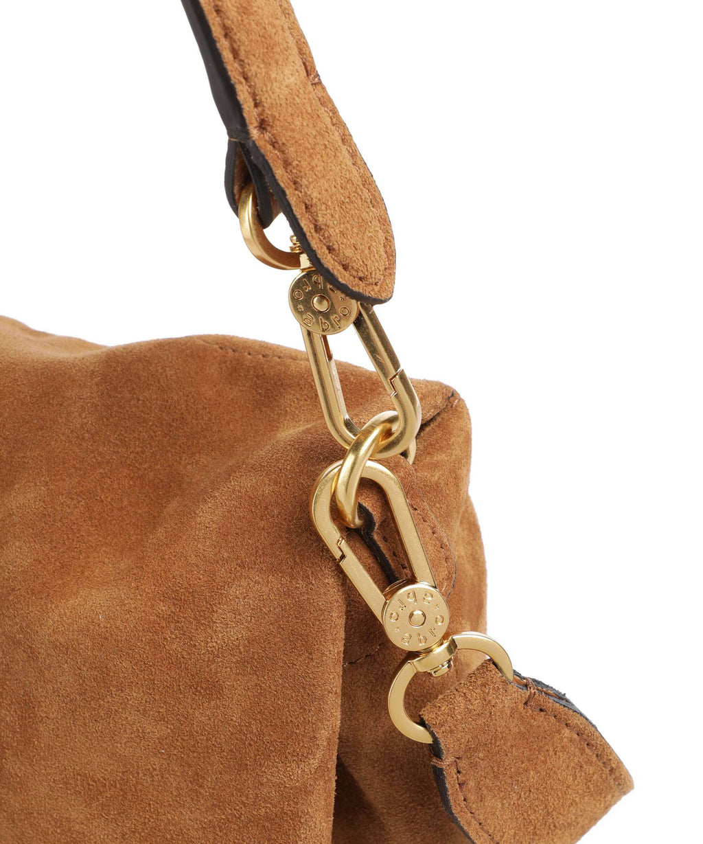 Abro Suede Temi Medium Shoulder bag cuoio