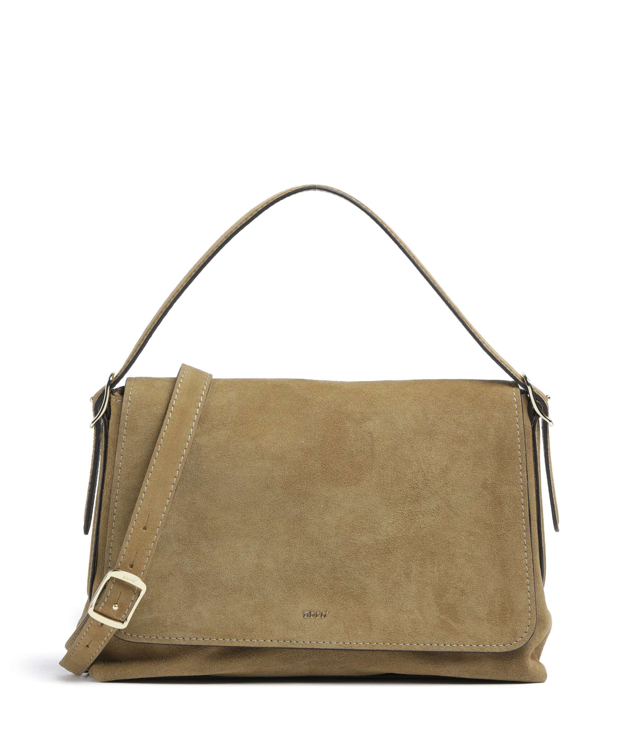 Abro Suede Carina Shoulder bag mud