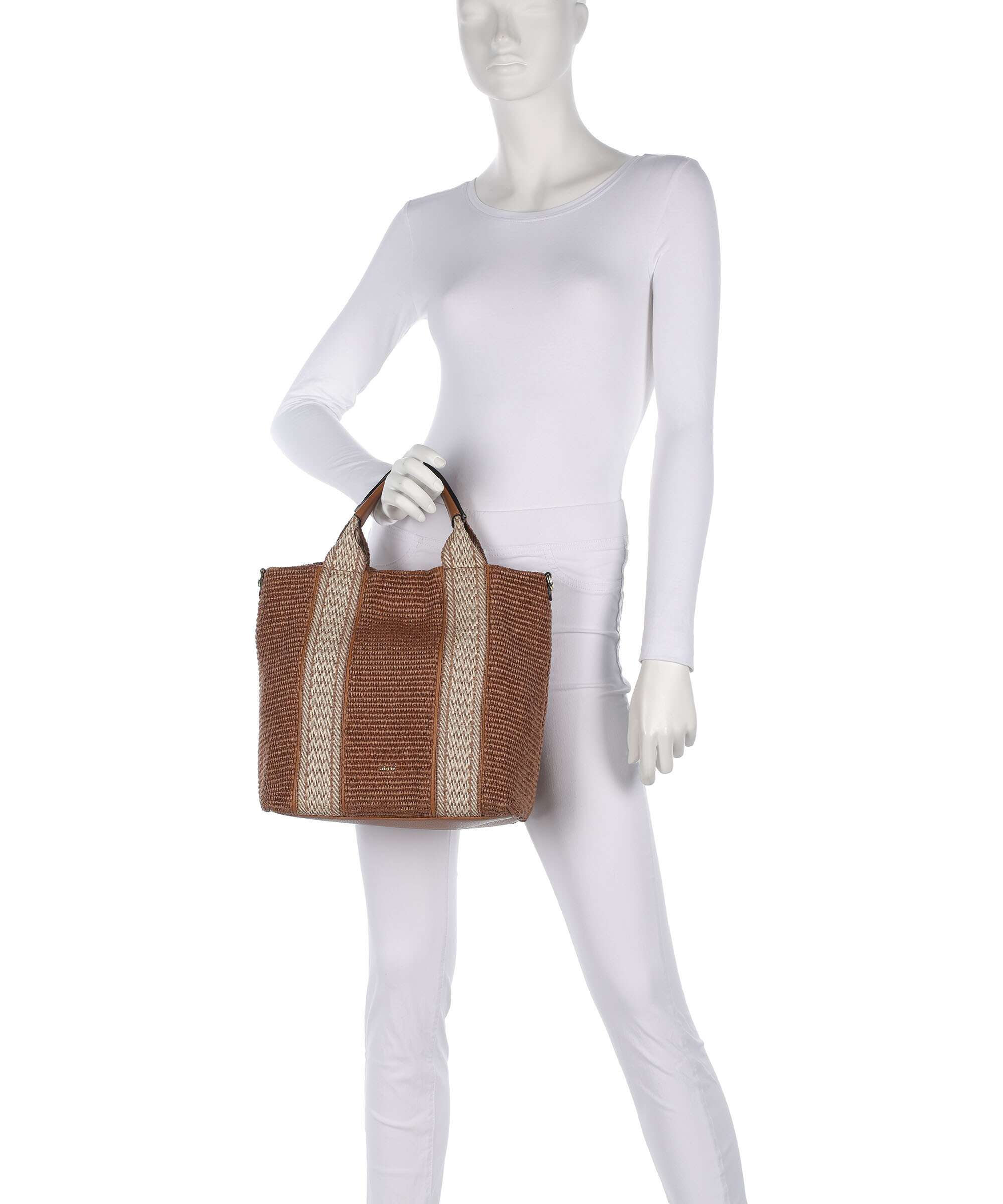 Abro Raffia Kaia Handbag caramel/cognac