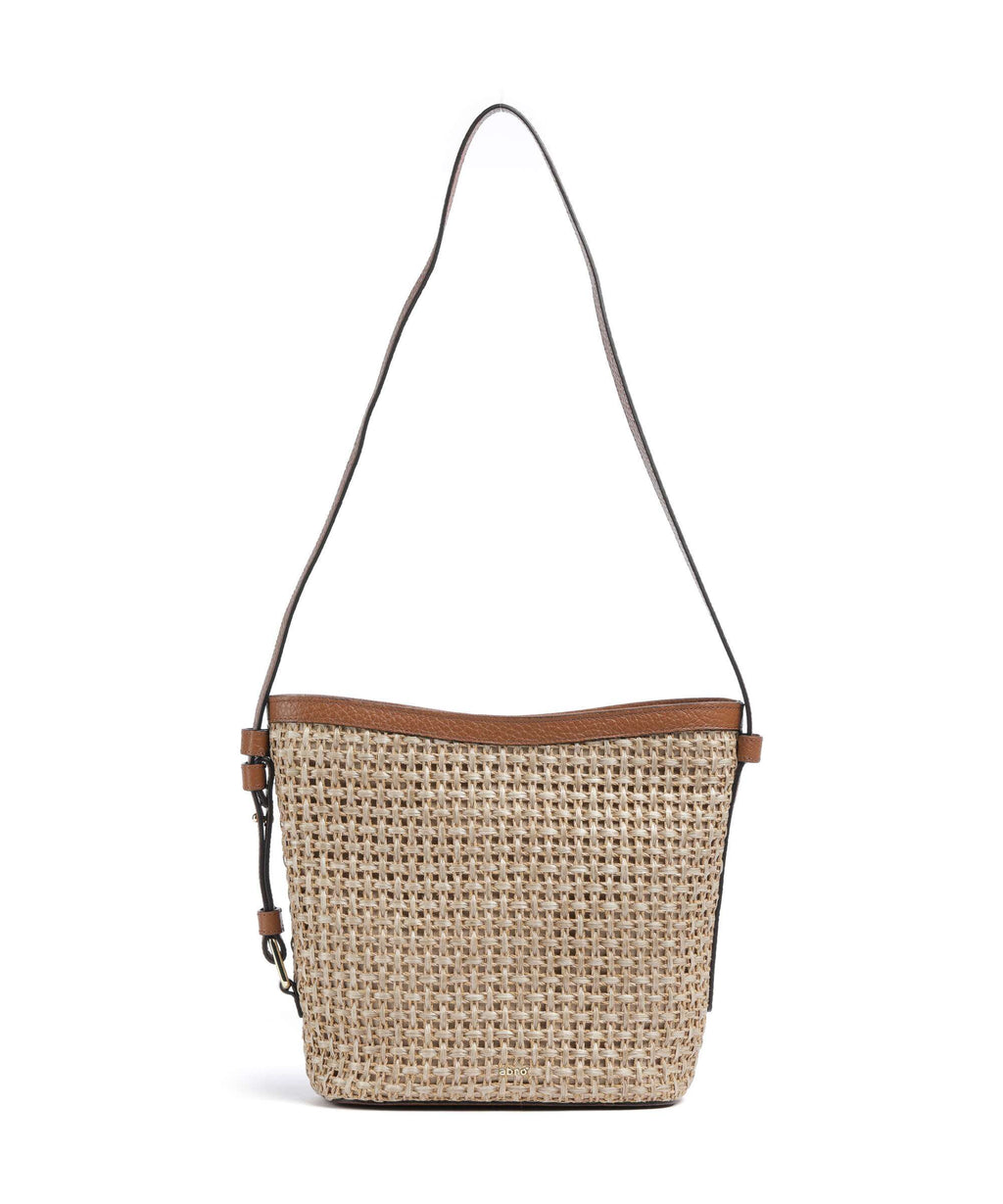 Abro Raffia Cordino Cosmo Crossbody bag caramel/cognac