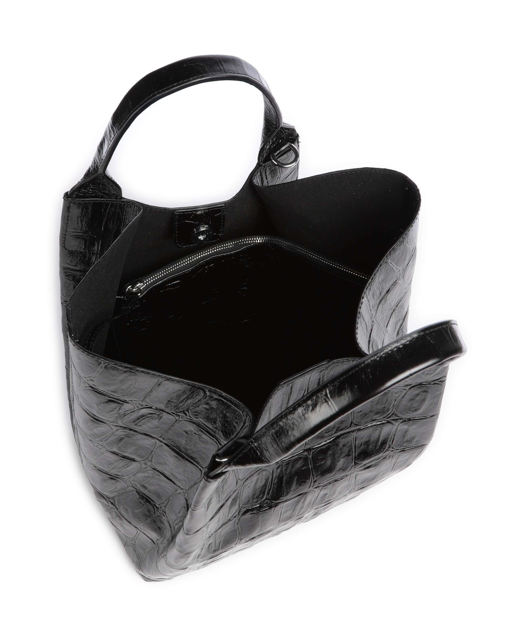 Abro Maxi Cocco Essential Medium Handbag black/nickel