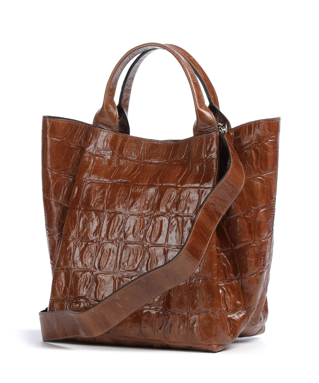 Abro Maxi Cocco Essential Medium Handbag caramel/cognac