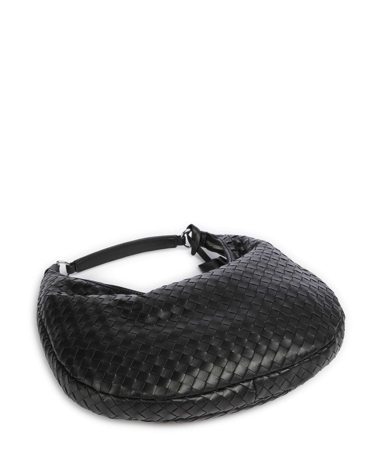 Abro Piuma Nana Small Hobo bag black/nickel