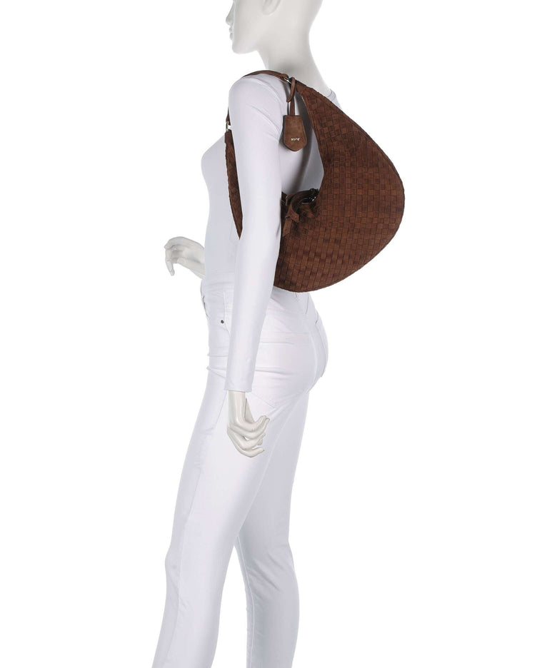 Abro Suede Nana Small Hobo bag wood