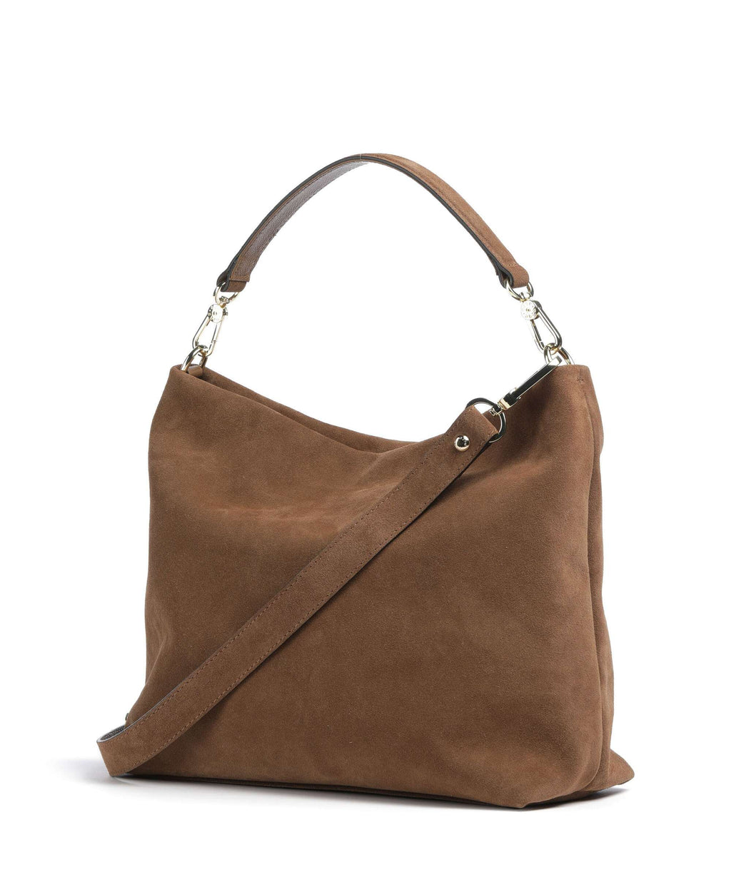 Abro Suede Kaia Hobo bag camel