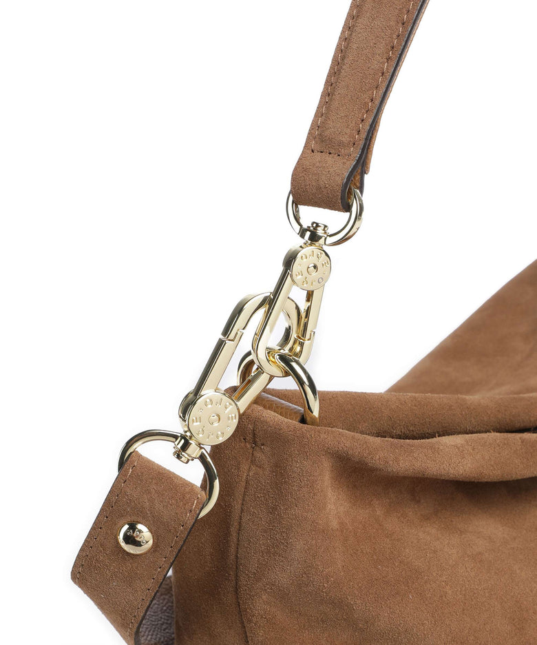 Abro Suede Kaia Hobo bag camel