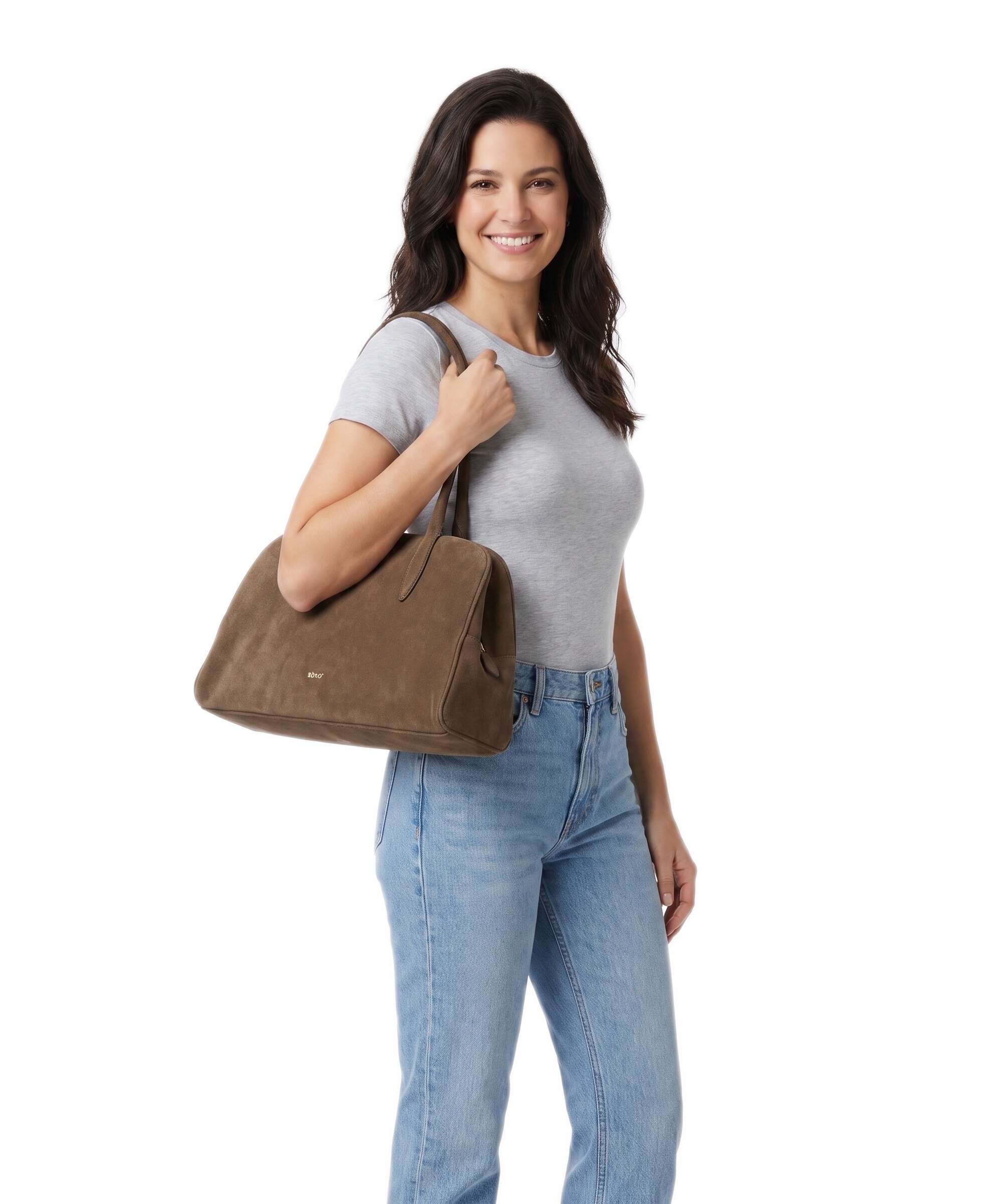 Abro Suede Amara Shoulder bag khaki