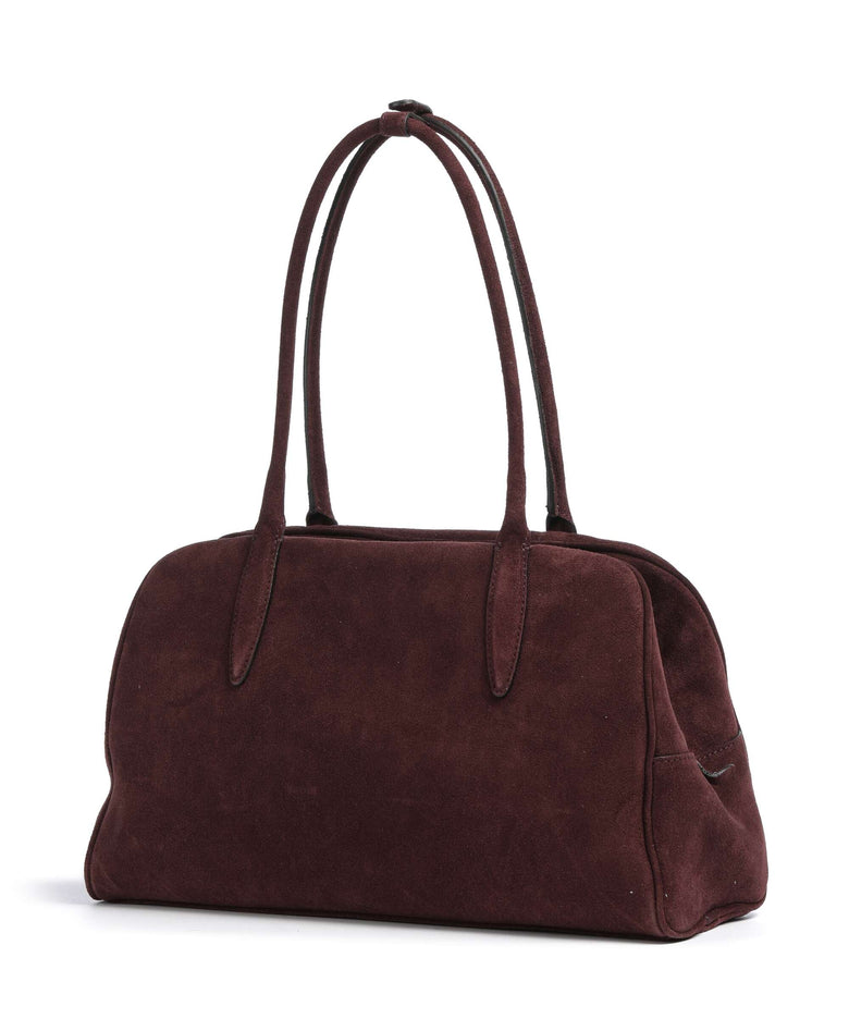 Abro Suede Amara Shoulder bag burgundy
