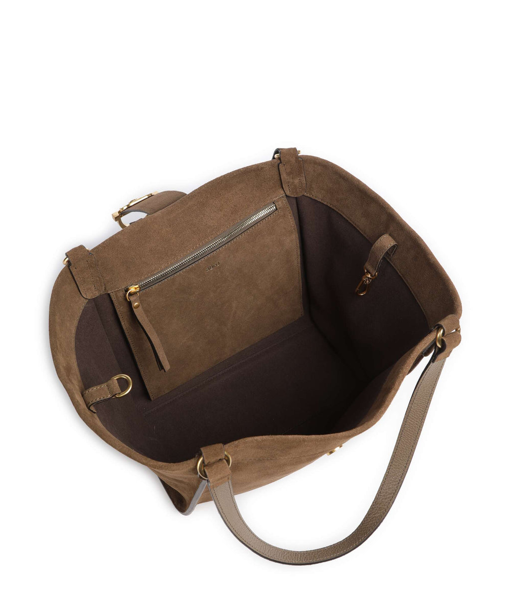 Abro Suede Temi Tote bag khaki