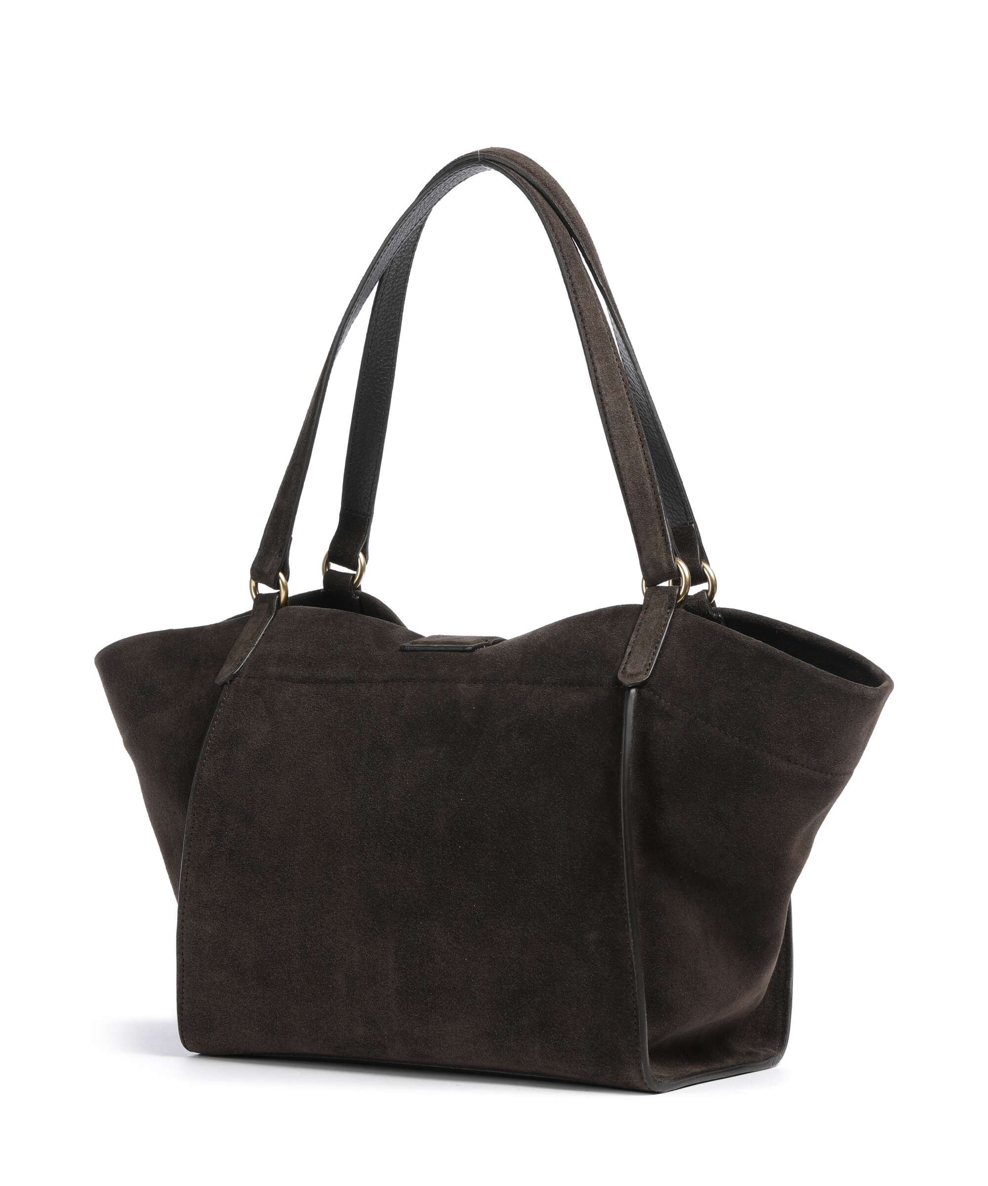 Abro Suede Temi Tote bag dark brown