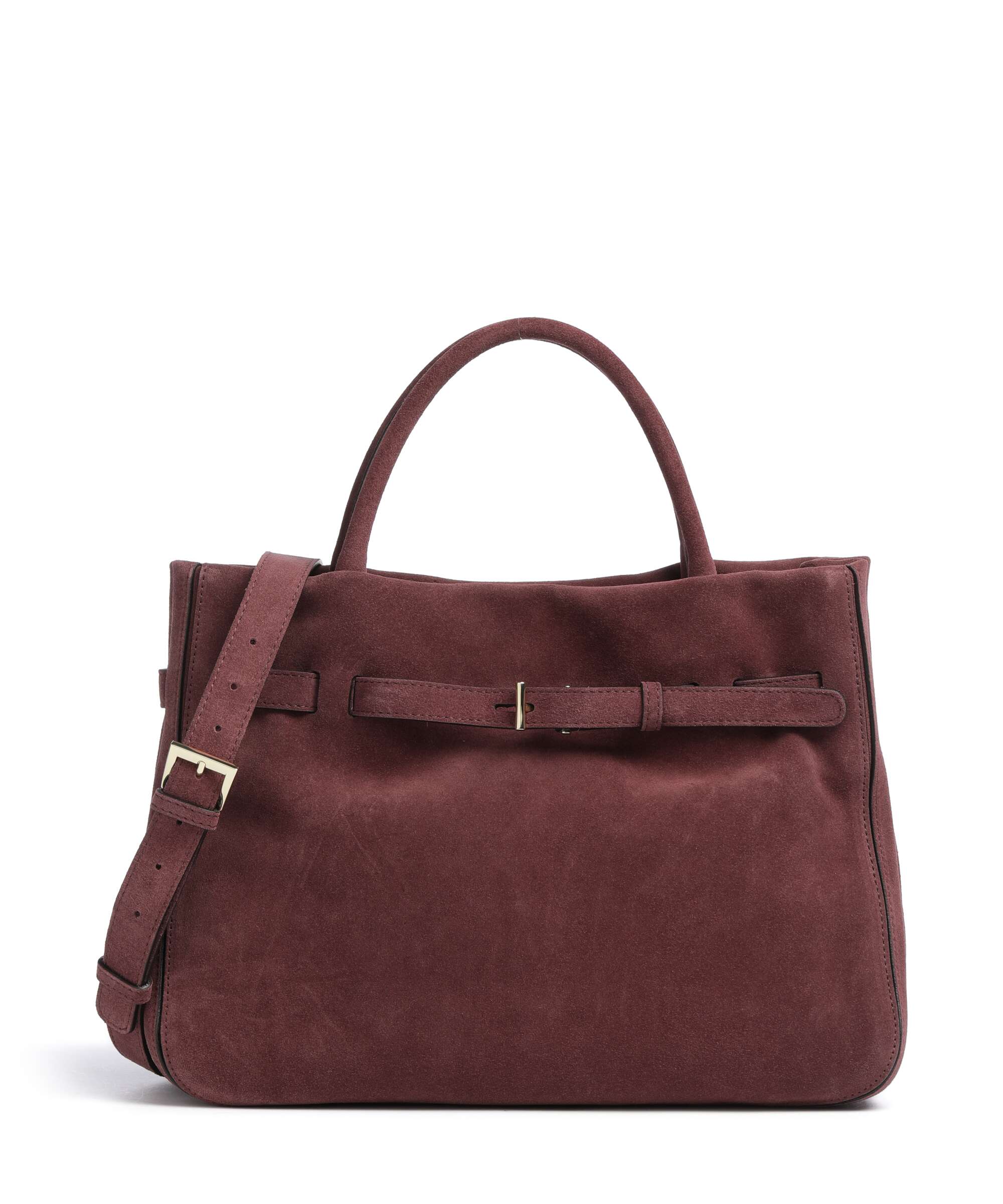Abro Suede Jill Handbag burgundy