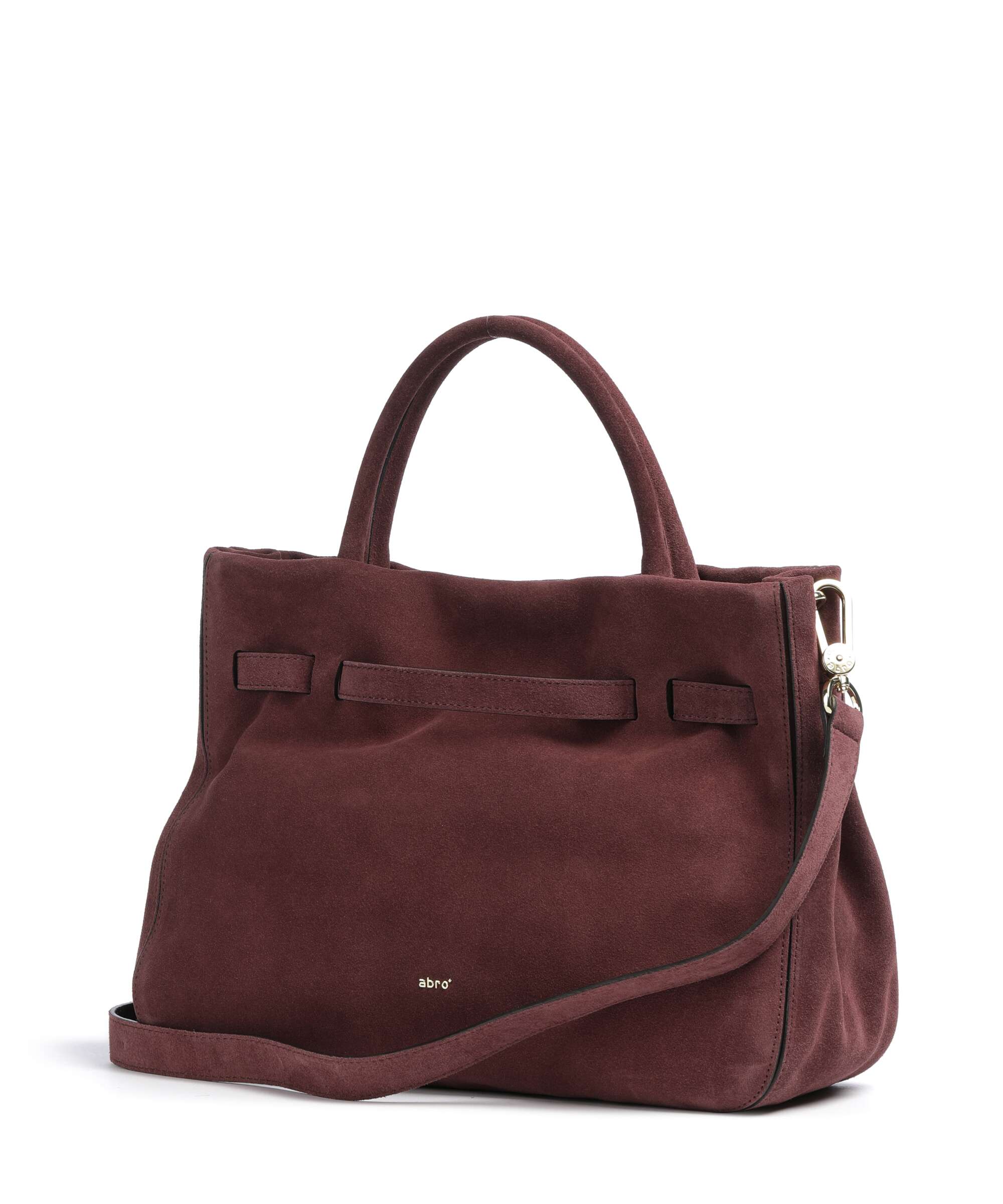 Abro Suede Jill Handbag burgundy