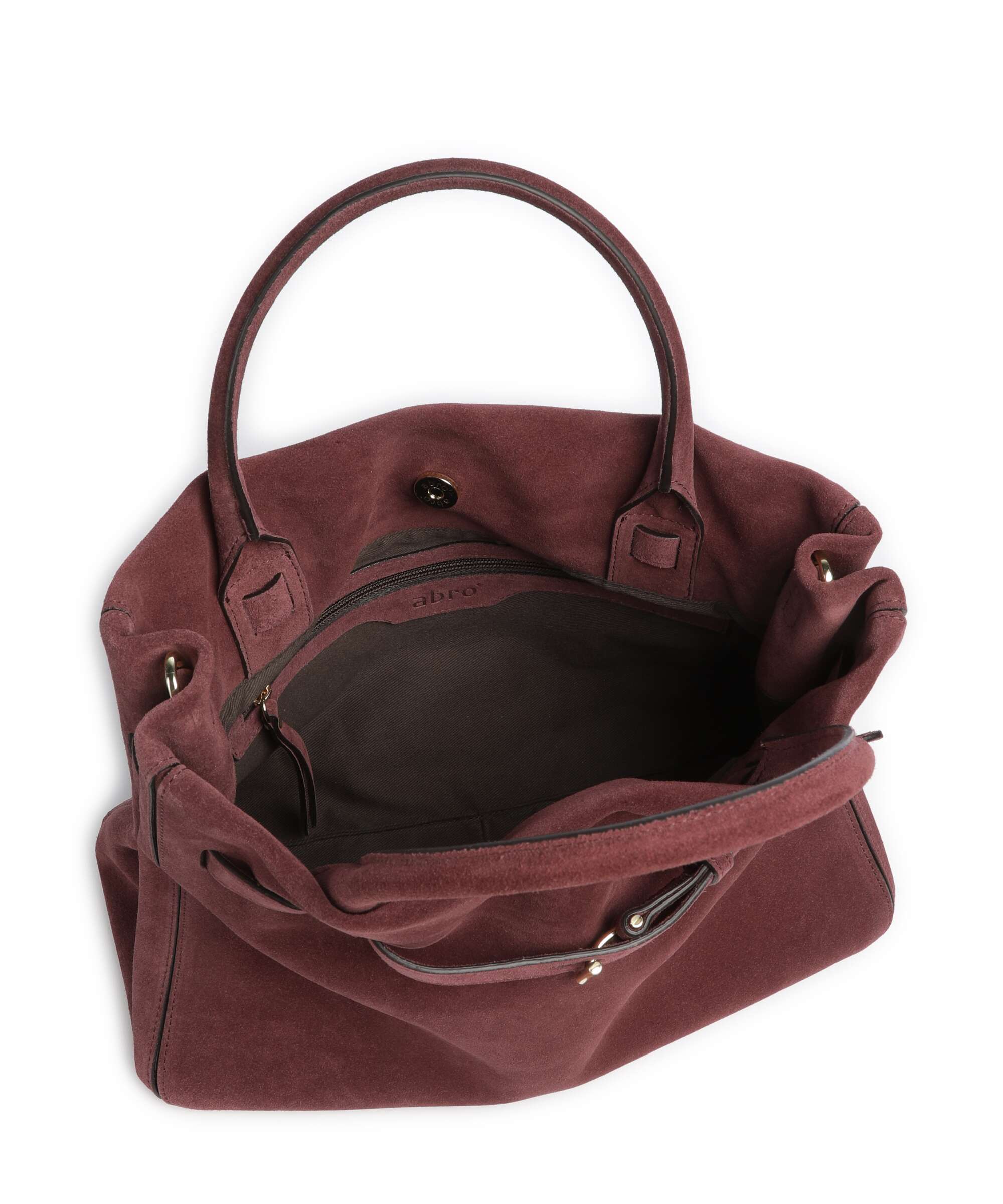 Abro Suede Jill Handbag burgundy
