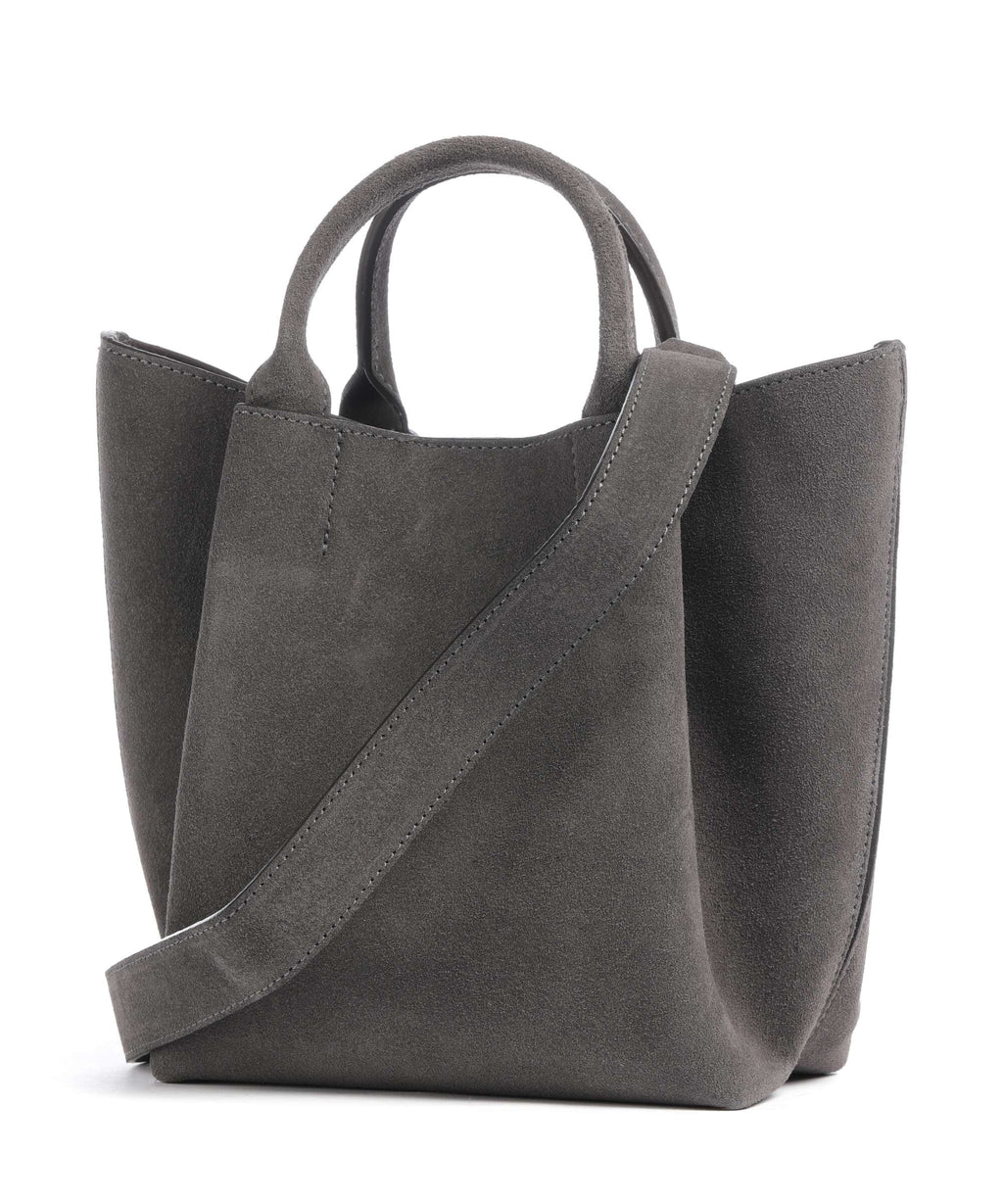 Abro Suede Essential Small Handbag grey
