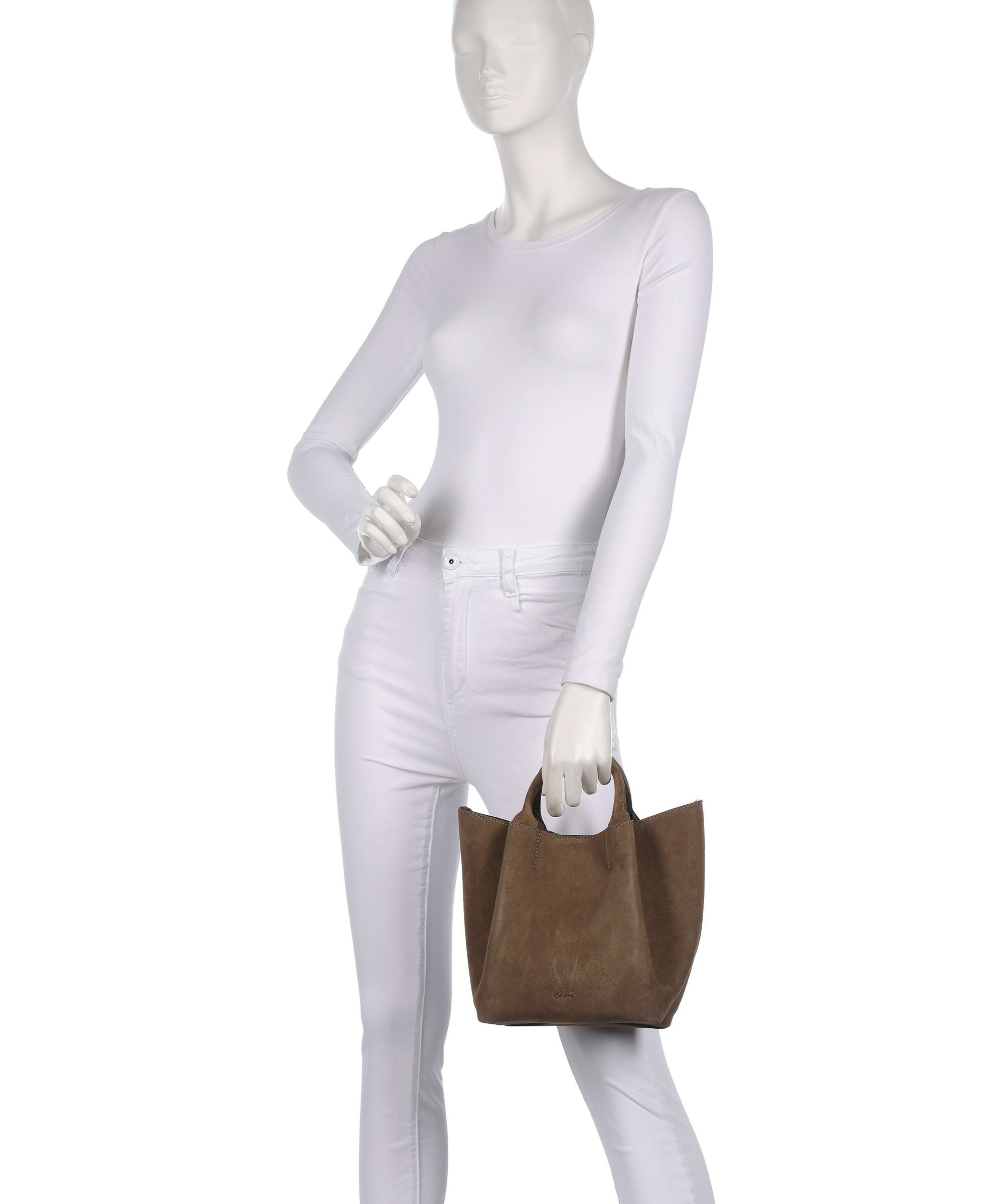 Abro Suede Essential Small Handbag khaki